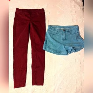💥4/$20 LOT OF 2 PANTS/SHORTS, SIZE 7/9 MEDIUM